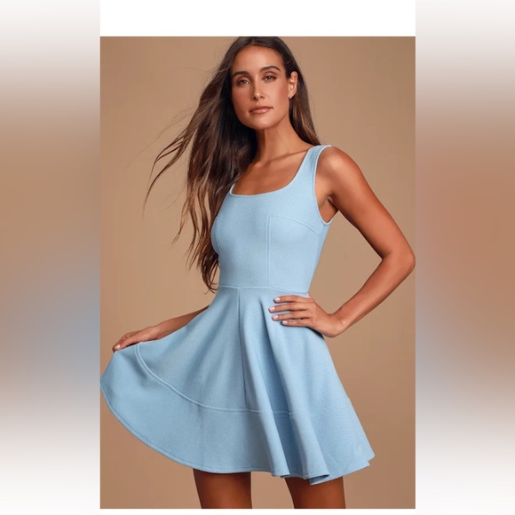 Lulus Dresses & Skirts - Lulu's Light Blue Flare Mini Dress